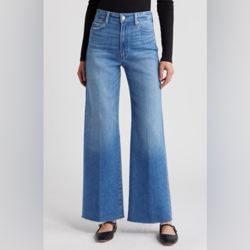Paige Anessa Wide Leg Jeans Sz 29P Petite